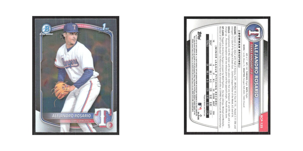 2025 Bowman Chrome Prospects Alejandro Rosario Rangers #BCP-125