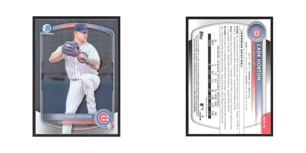 2025 Bowman Chrome Prospects Cade Horton Cubs #BCP-10
