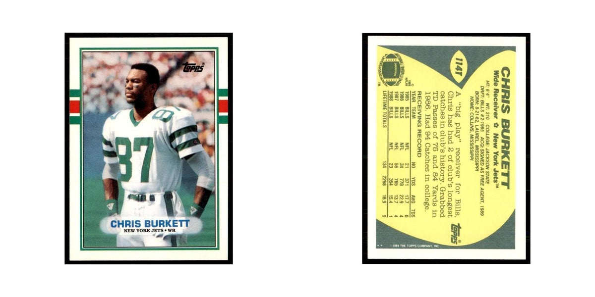 1989 Topps Traded Chris Burkett Jets #114T