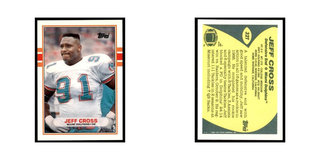 1989 Topps Traded Jeff Cross RC Dolphins #32T