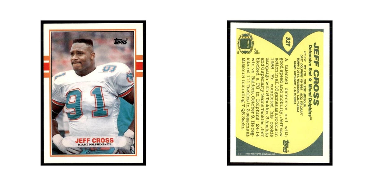 1989 Topps Traded Jeff Cross RC Dolphins #32T