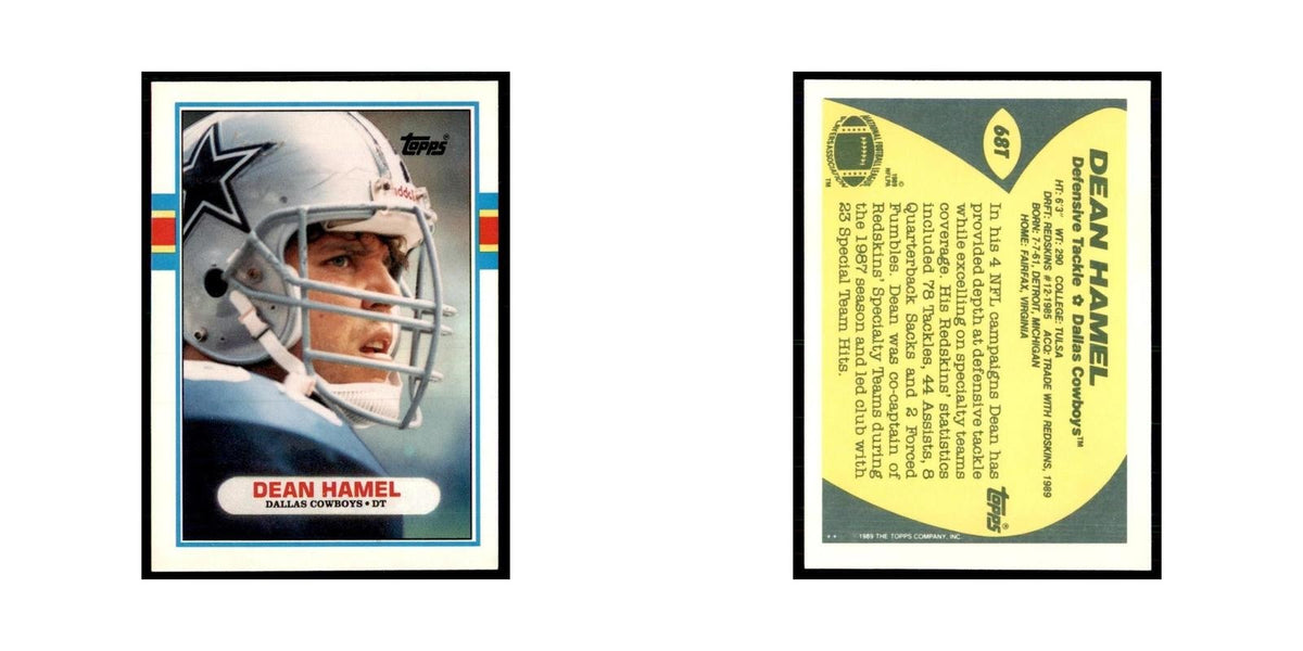 1989 Topps Traded Dean Hamel RC Cowboys #68T