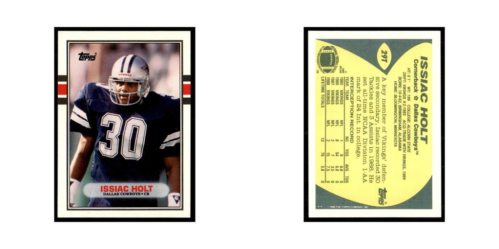 1989 Topps Traded Issiac Holt Cowboys #29T