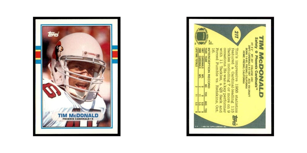 1989 Topps Traded Tim McDonald RC Phoenix Cardinals #21T