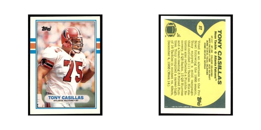 1989 Topps Traded Tony Casillas Falcons #5T