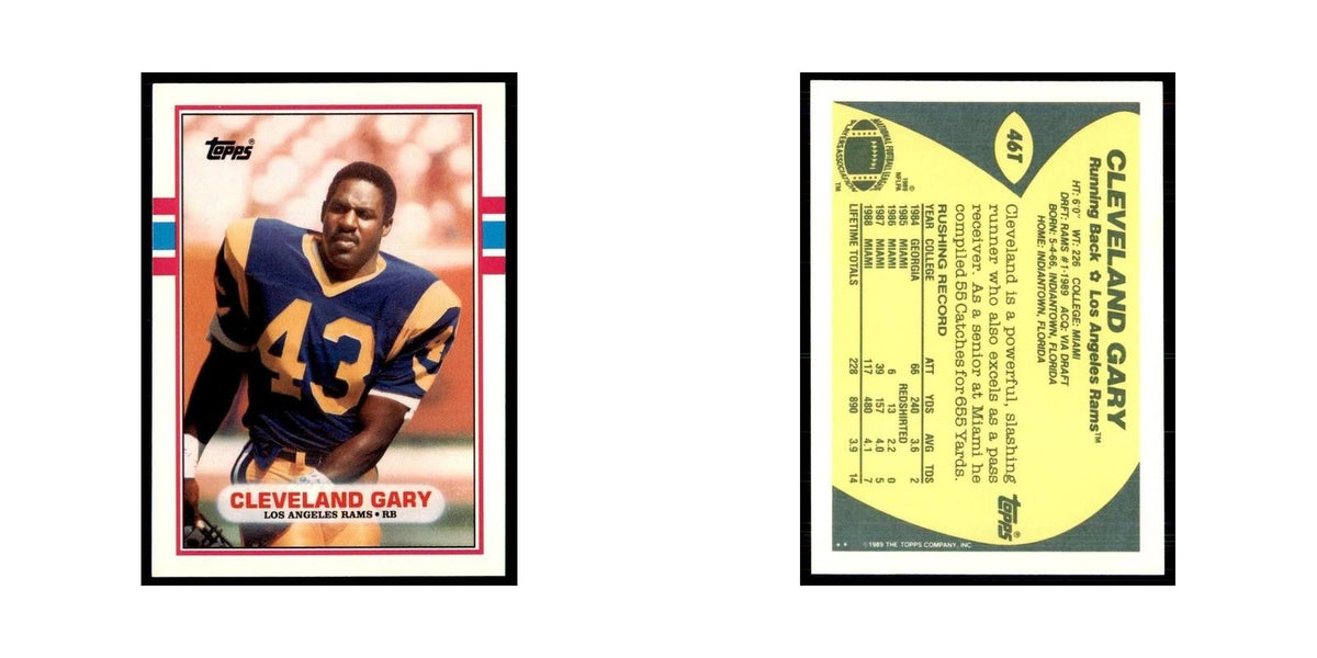 1989 Topps Traded Cleveland Gary RC Rams #46T