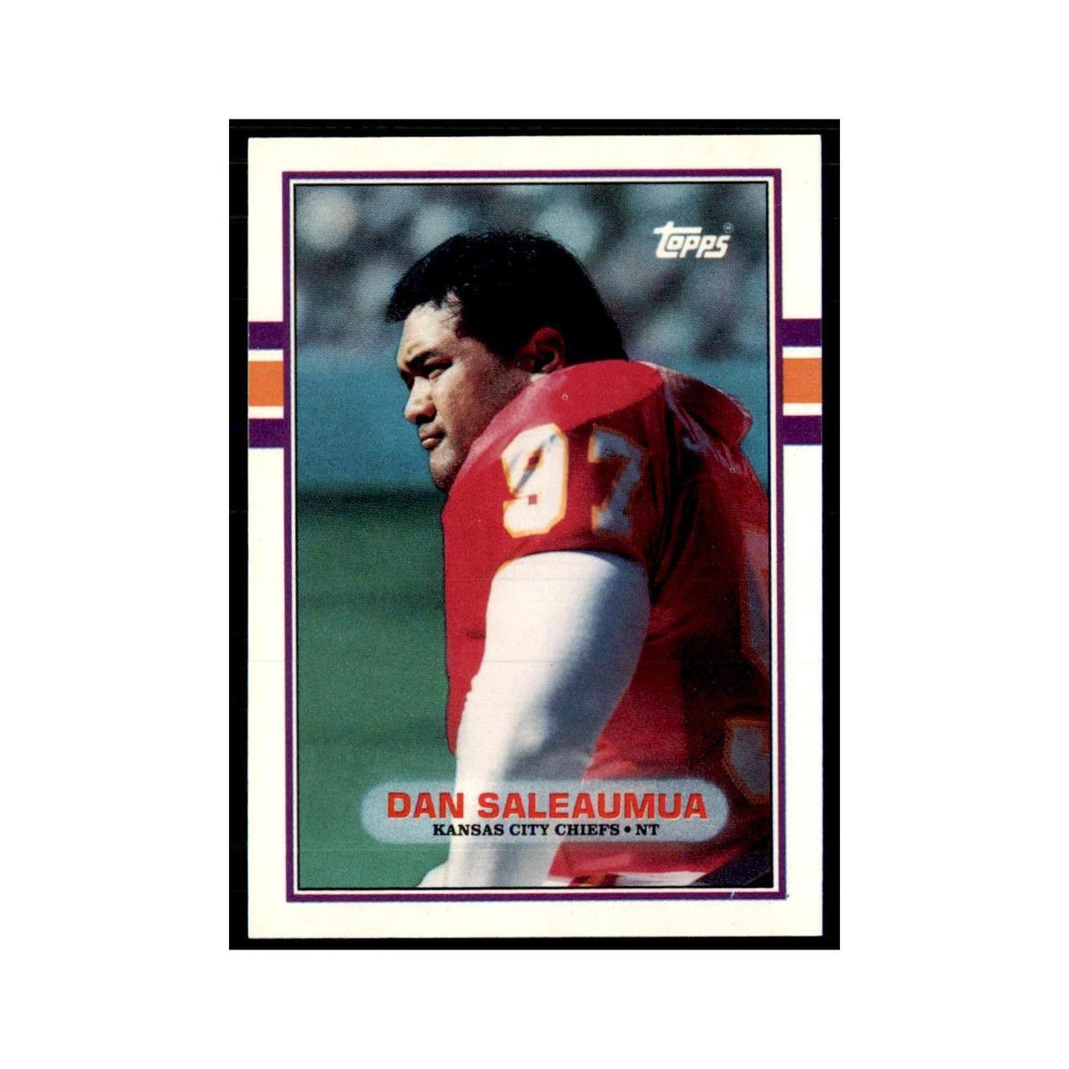 1989 Topps Traded Dan Saleaumua RC Chiefs #7T