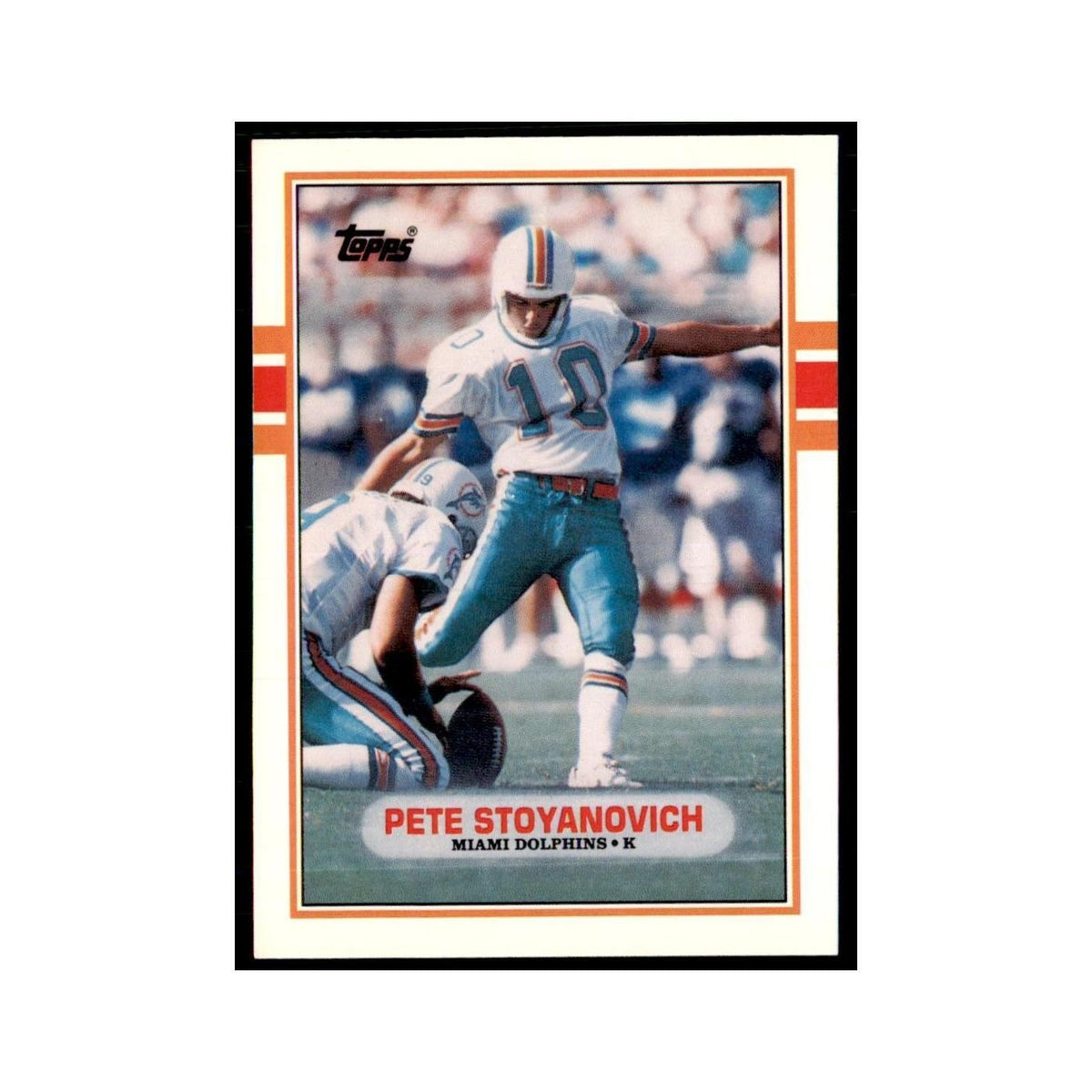 1989 Topps Traded Pete Stoyanovich RC Dolphins #84T