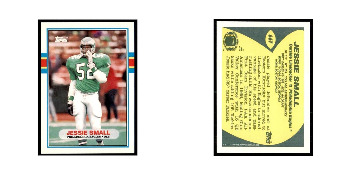 1989 Topps Traded Jessie Small RC Eagles #66T