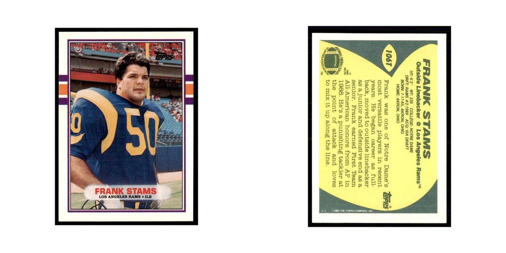 1989 Topps Traded Frank Stams RC Rams #106T