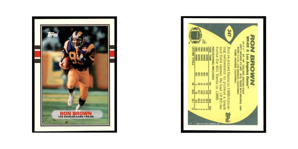 1989 Topps Traded Ron Brown Rams #34T