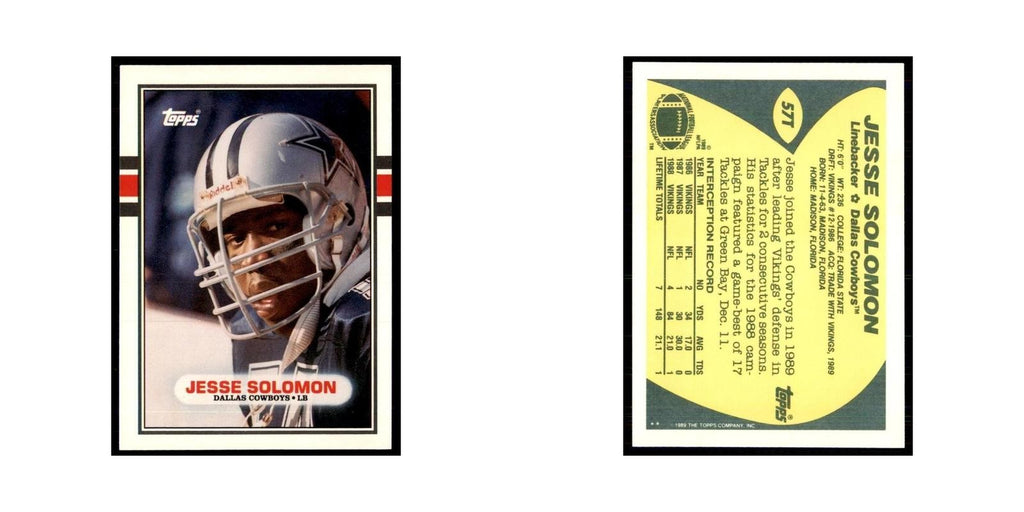 1989 Topps Traded Jesse Solomon Cowboys #57T