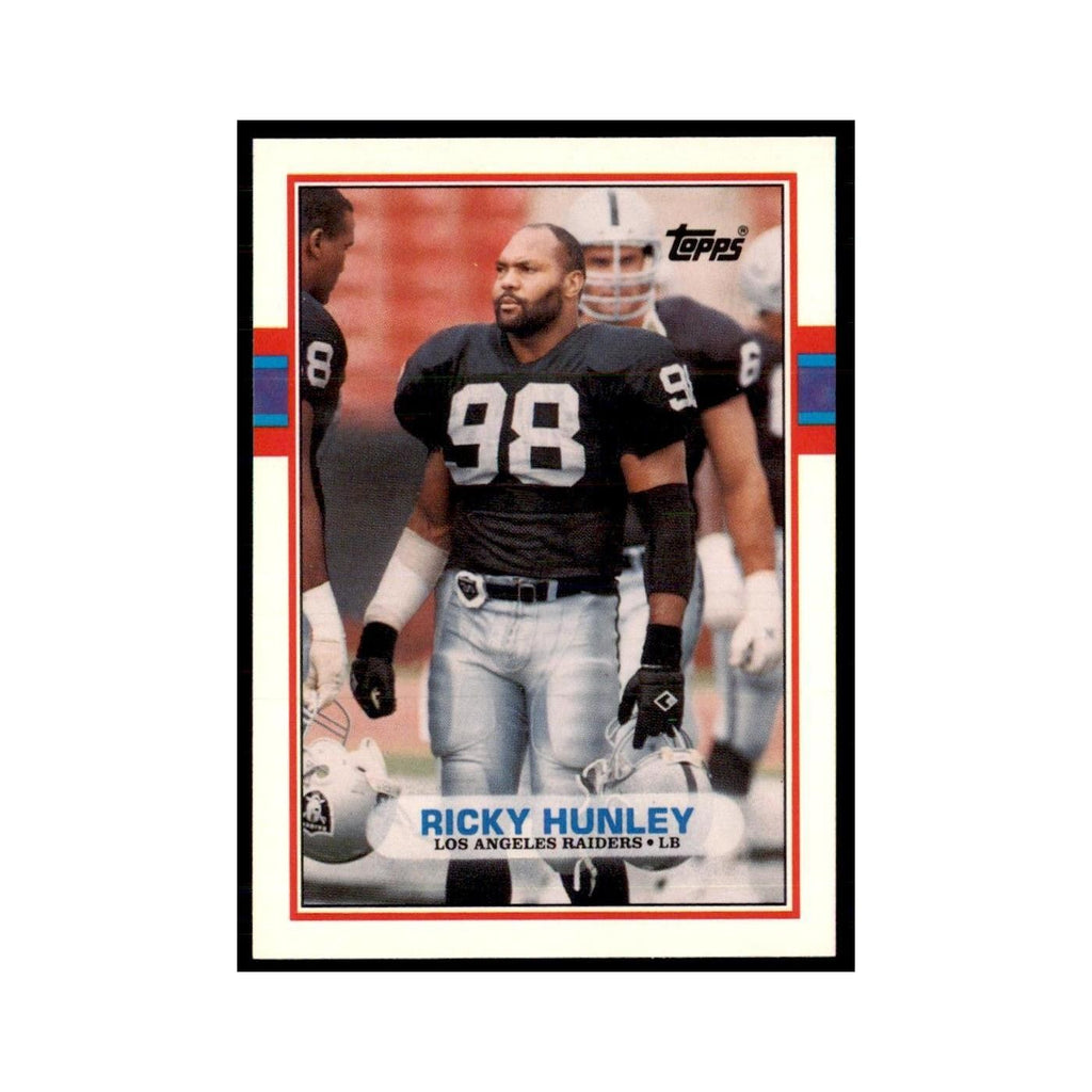 1989 Topps Traded Ricky Hunley RC Los Angeles Raiders #124T