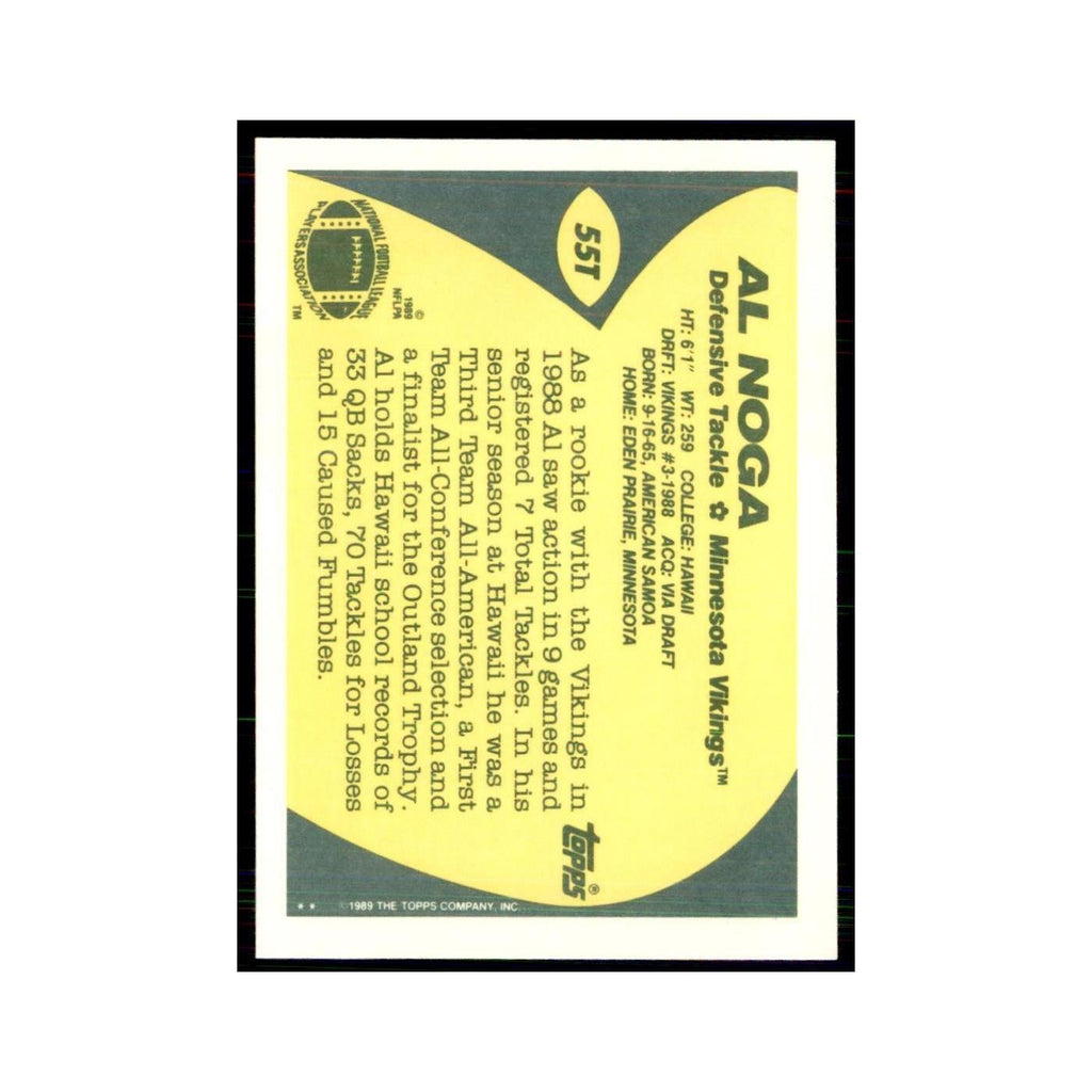 1989 Topps Traded Al Noga RC Vikings #55T