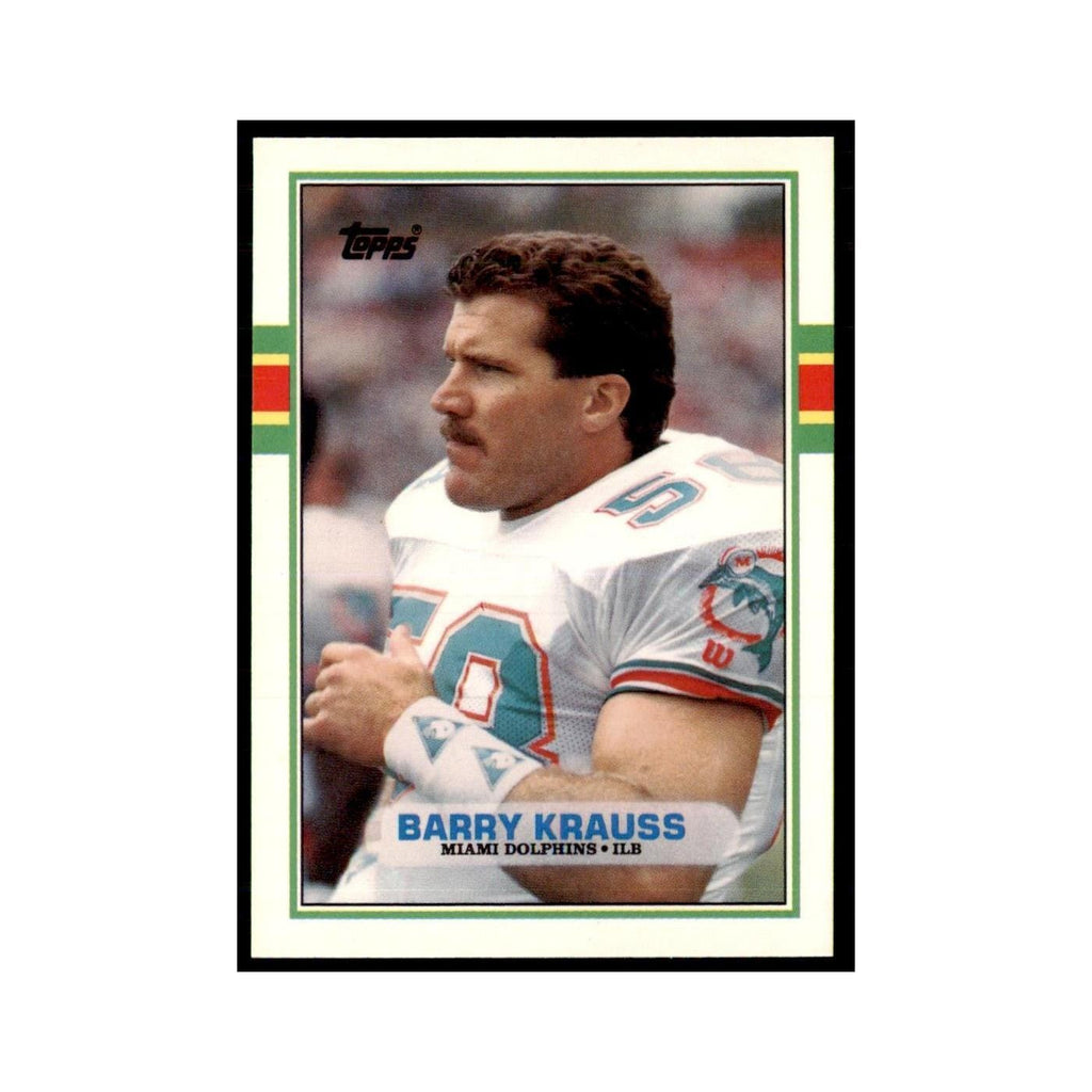 1989 Topps Traded Barry Krauss Dolphins #63T