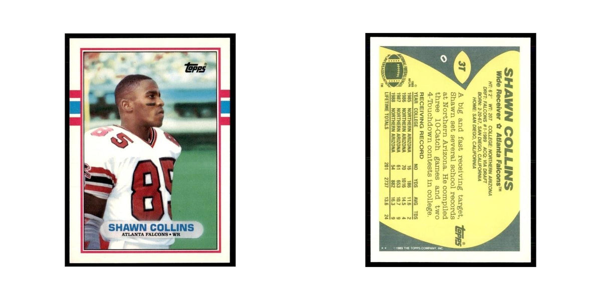 1989 Topps Traded Shawn Collins RC Falcons #3T