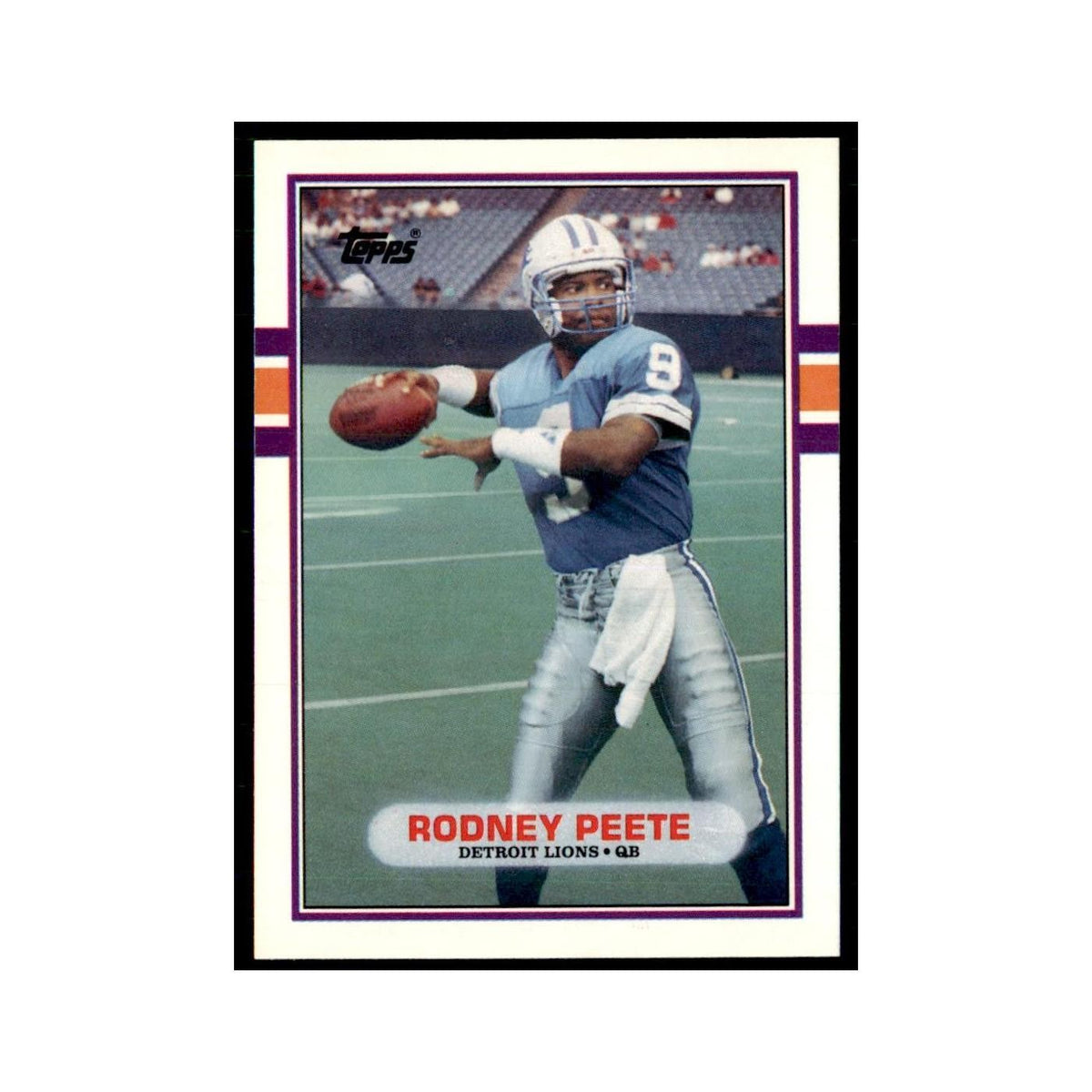 1989 Topps Traded Rodney Peete RC Lions #9T