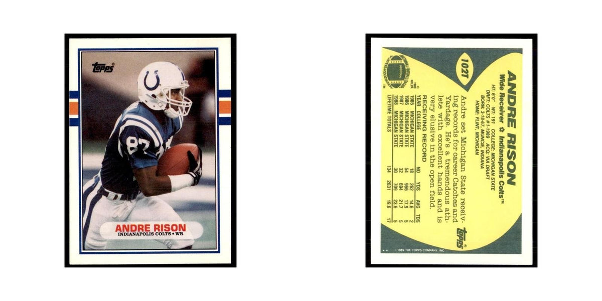 1989 Topps Traded Andre Rison RC Colts #102T