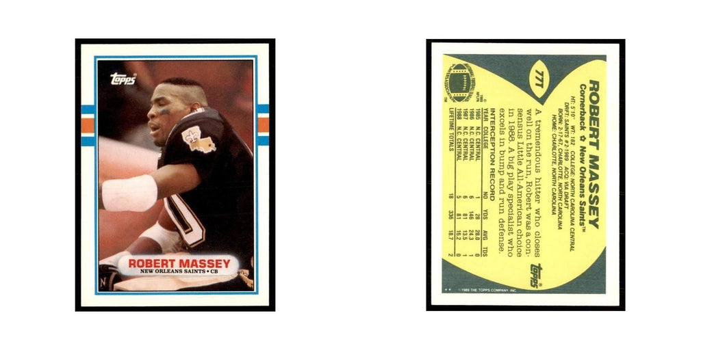1989 Topps Traded Robert Massey RC Saints #77T
