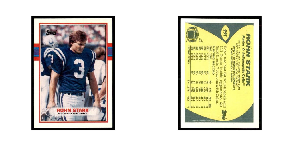 1989 Topps Traded Rohn Stark Colts #99T