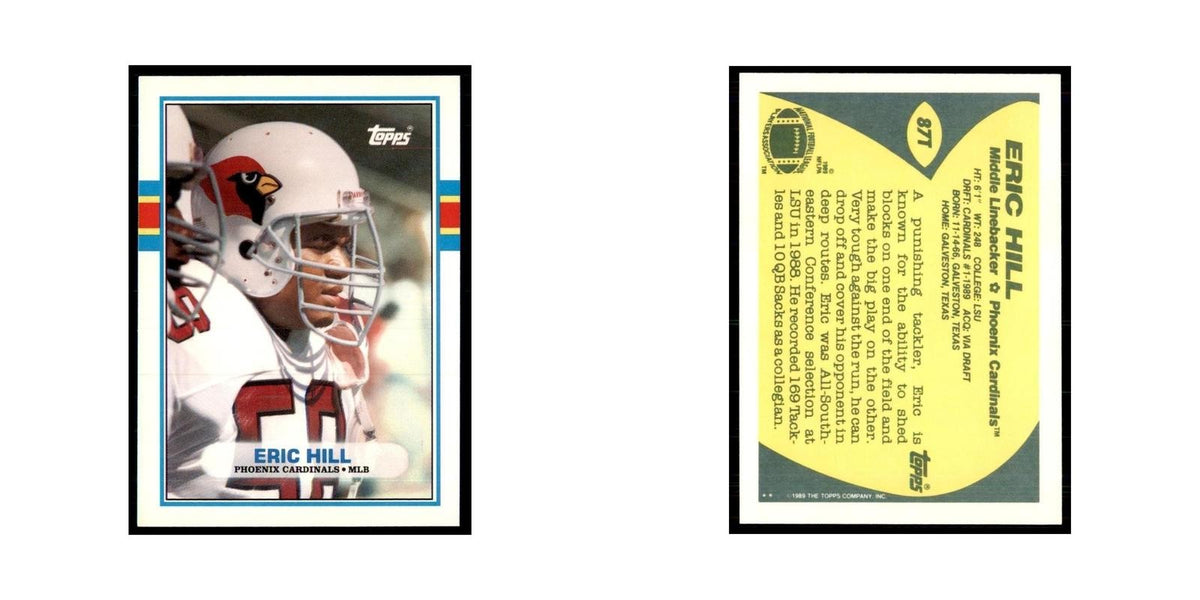 1989 Topps Traded Eric Hill RC Phoenix Cardinals #87T