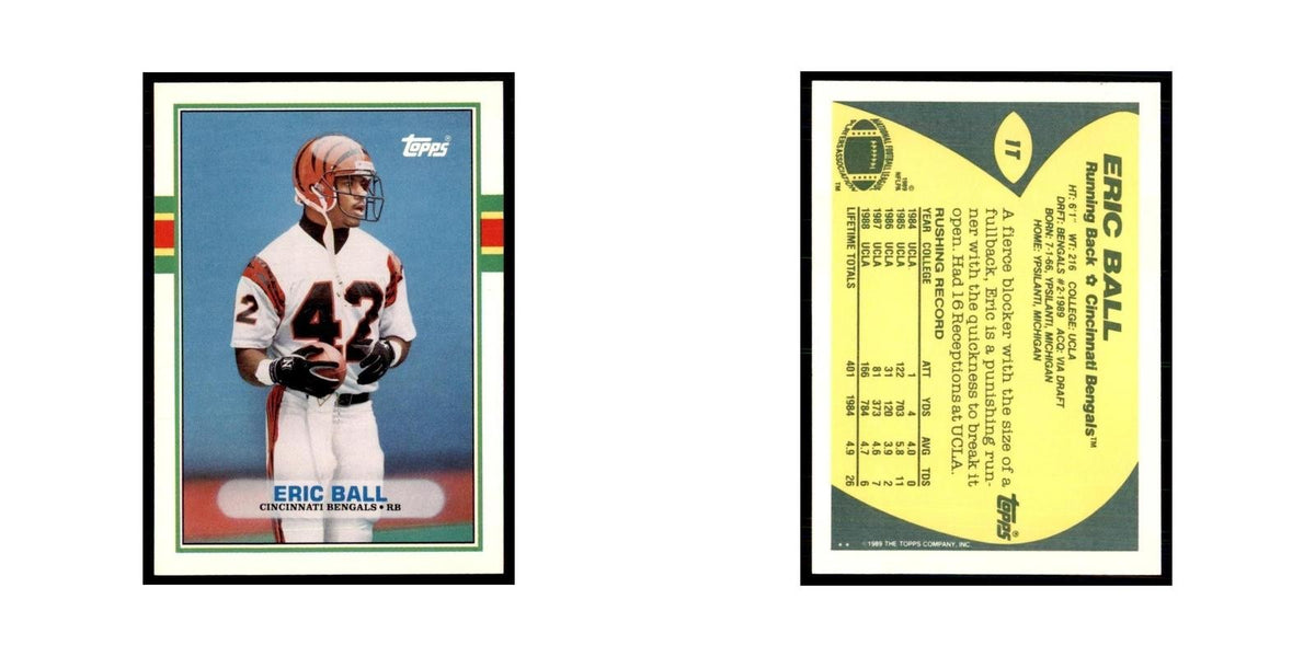 1989 Topps Traded Eric Ball RC Bengals #1T