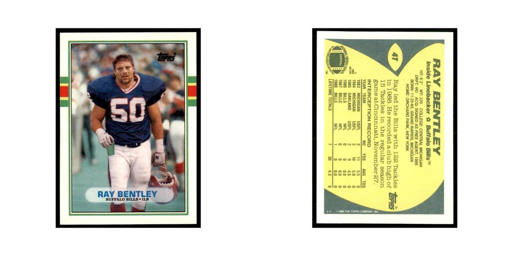 1989 Topps Traded Ray Bentley RC Bills #4T