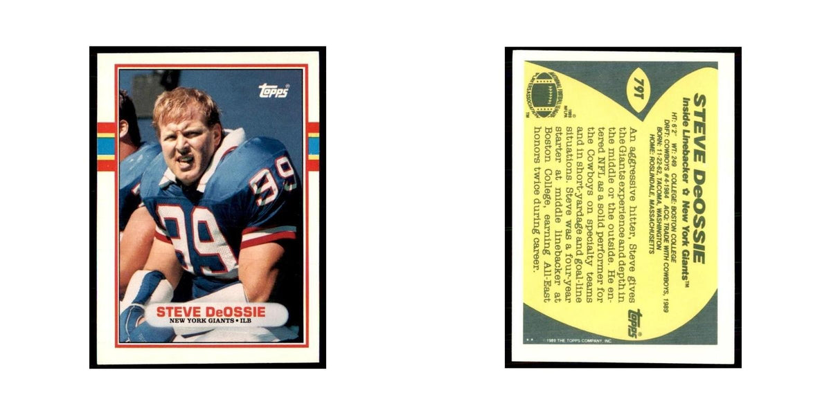 1989 Topps Traded Steve DeOssie RC Giants #79T