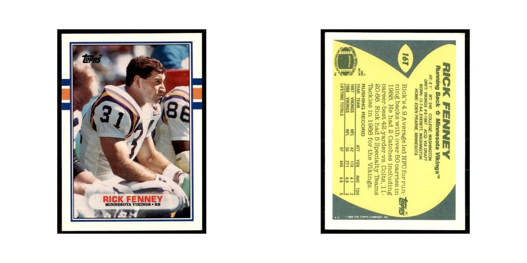 1989 Topps Traded Rick Fenney RC Vikings #16T