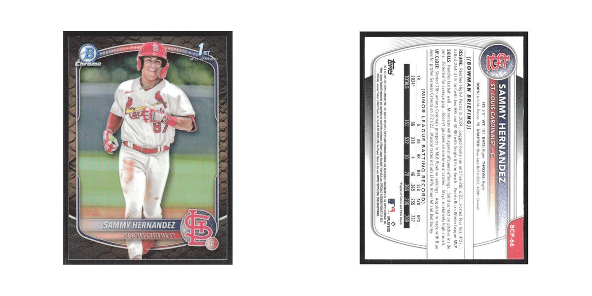 2025 Bowman Chrome Prospects Snakeskin Sammy Hernandez Cardinals #BCP-66