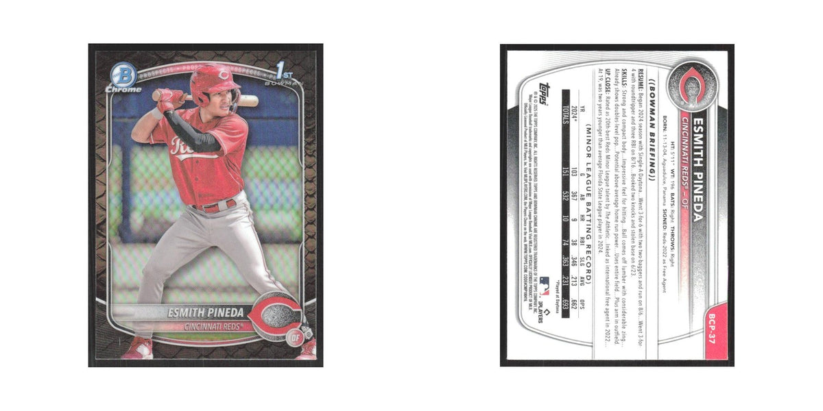 2025 Bowman Chrome Prospects Snakeskin Esmith Pineda Reds #BCP-37