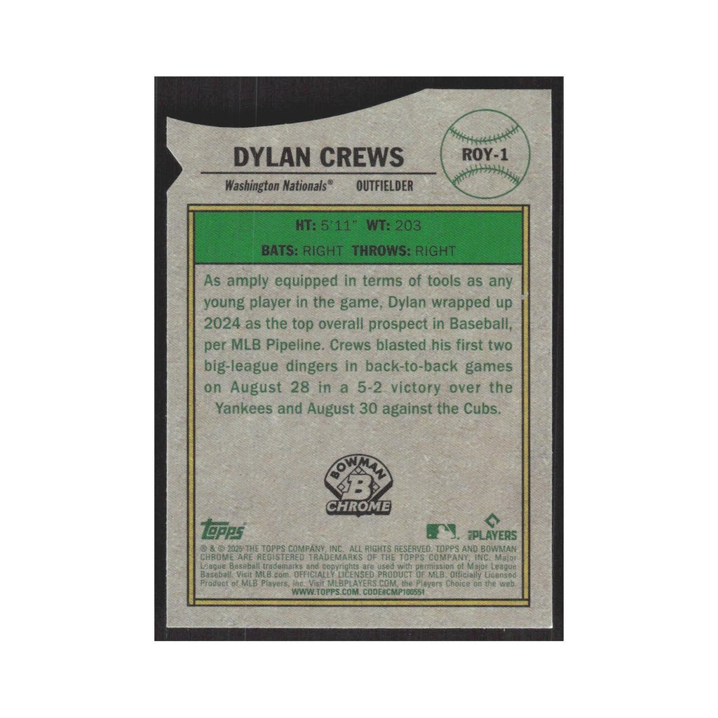 2025 Bowman Rookie of the Year Favorites Dylan Crews Nationals #ROY-1