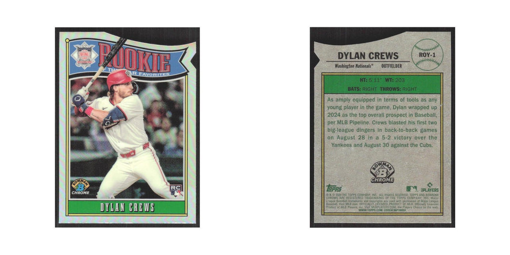 2025 Bowman Rookie of the Year Favorites Dylan Crews Nationals #ROY-1