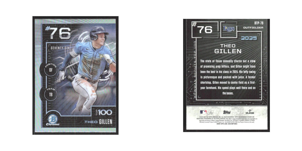 2025 Bowman Scouts Top 100 Theo Gillen Rays #BTP-76