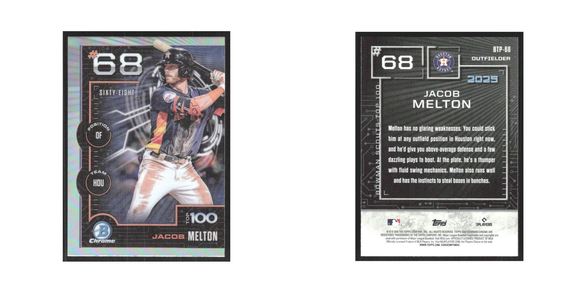 2025 Bowman Scouts Top 100 Jacob Melton Astros #BTP-68