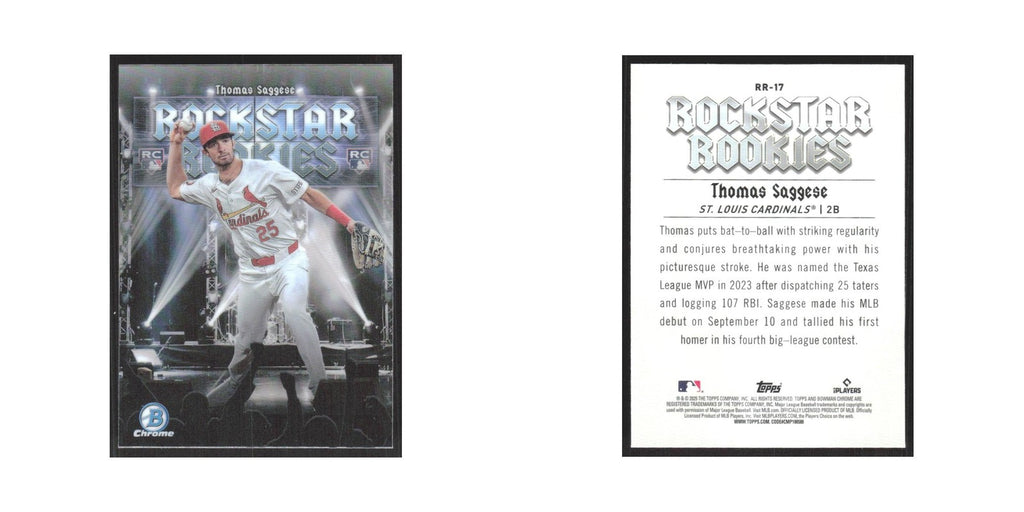 2025 Bowman Rockstar Rookies Thomas Saggese Cardinals #RR-17