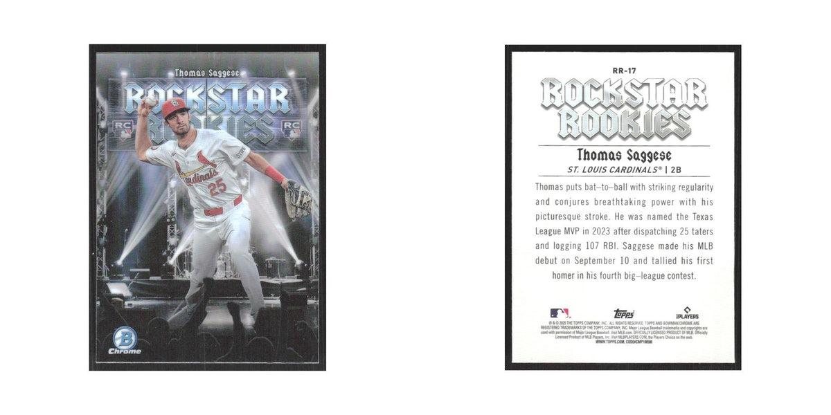 2025 Bowman Rockstar Rookies Thomas Saggese Cardinals #RR-17