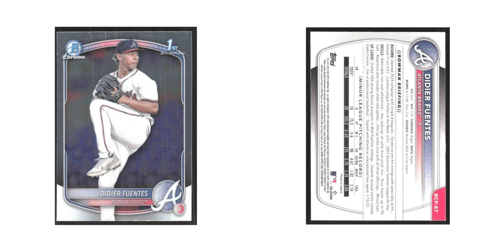 2025 Bowman Chrome Prospects Didier Fuentes Braves #BCP-87