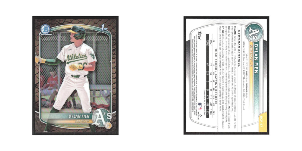 2025 Bowman Chrome Prospects Snakeskin Dylan Fien Athletics #BCP-47