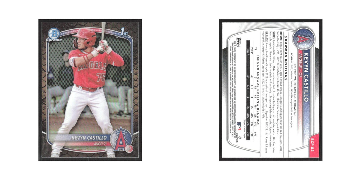2025 Bowman Chrome Prospects Snakeskin Kevyn Castillo Angels #BCP-82