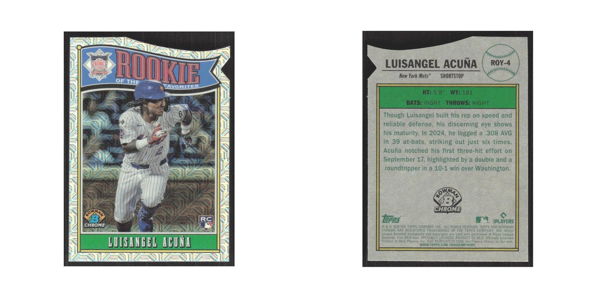 2025 Bowman Rookie of the Year Favorites Luisangel Acuna Mets #ROY-4