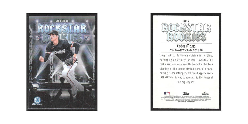 2025 Bowman Rockstar Rookies Coby Mayo Orioles #RR-7