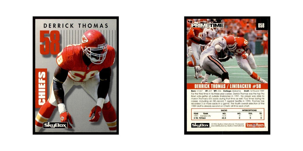 1992 SkyBox Primetime Derrick Thomas Chiefs #058