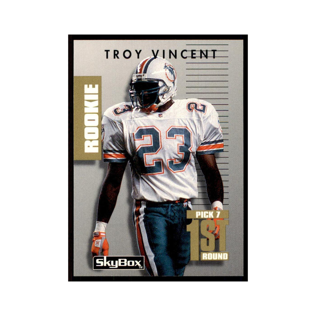 1992 SkyBox Primetime Troy Vincent RC Dolphins #128