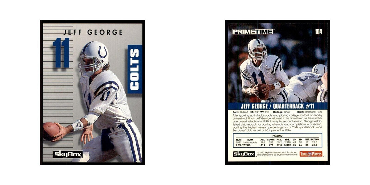 1992 SkyBox Primetime Jeff George Colts #104