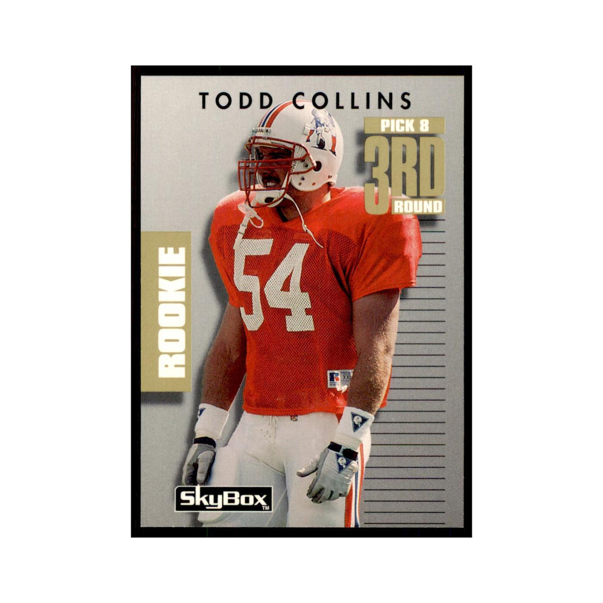 1992 SkyBox Primetime Todd Collins RC Patriots #224
