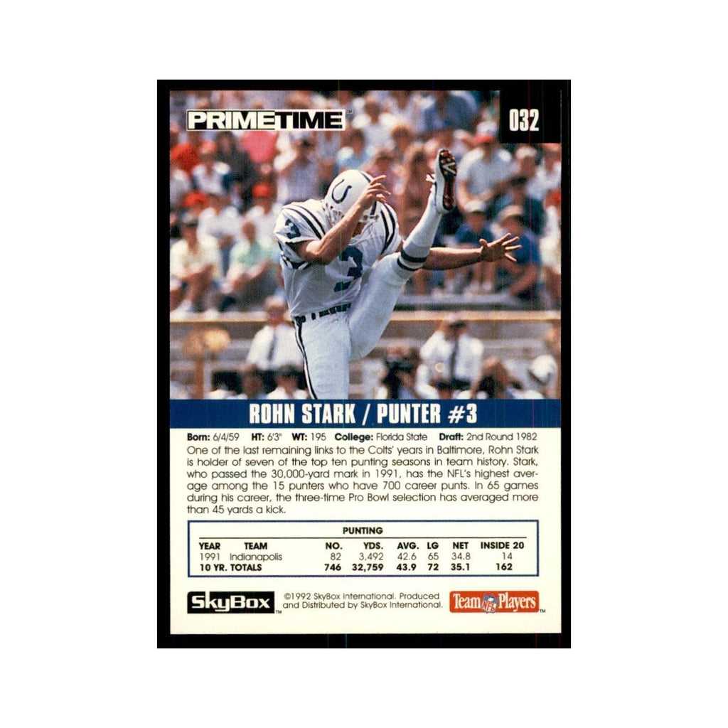 1992 SkyBox Primetime Rohn Stark Colts #032