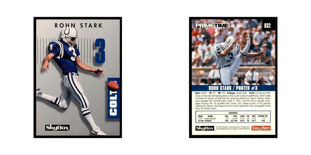 1992 SkyBox Primetime Rohn Stark Colts #032