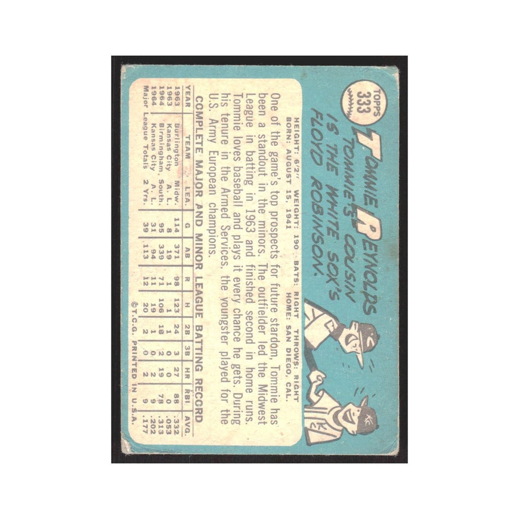 1965 Topps (damaged) Tommie Reynolds Kansas City Athletics #333