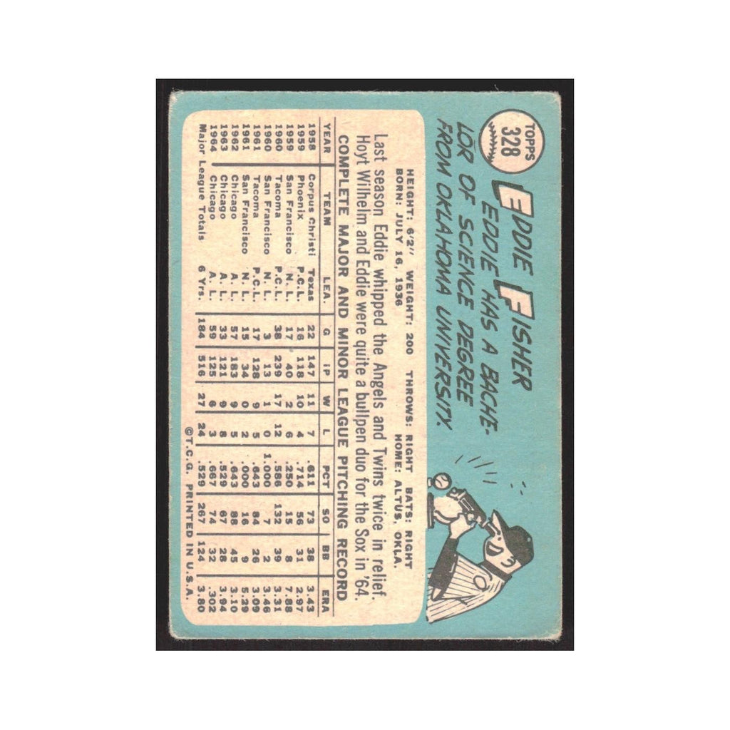 1965 Topps (damaged) Eddie Fisher White Sox #328